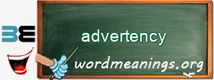 WordMeaning blackboard for advertency